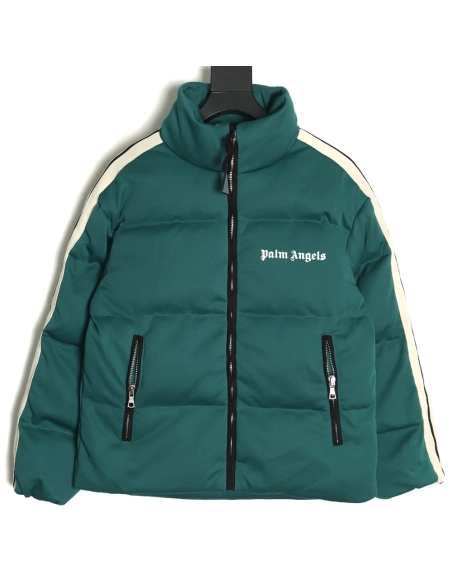 Moncler Jacket,Jacket,Clothing,Buy Cheap Discount Moncler Palm Angels joint color strip embroidery logo down jacket