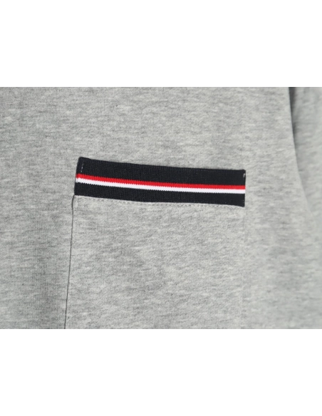 Thom Browne T Shirt,Tshirt,Clothing,Buy Cheap Discount Thom Browne Yarndyed chest pocket longsleeved Tshirt