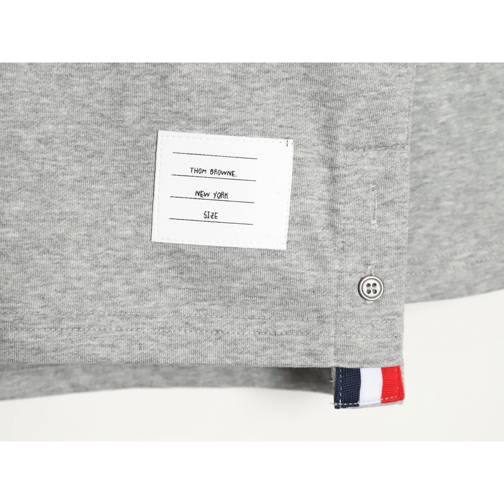 Thom Browne T Shirt,Tshirt,Clothing,Buy Cheap Discount Thom Browne Yarndyed chest pocket longsleeved Tshirt
