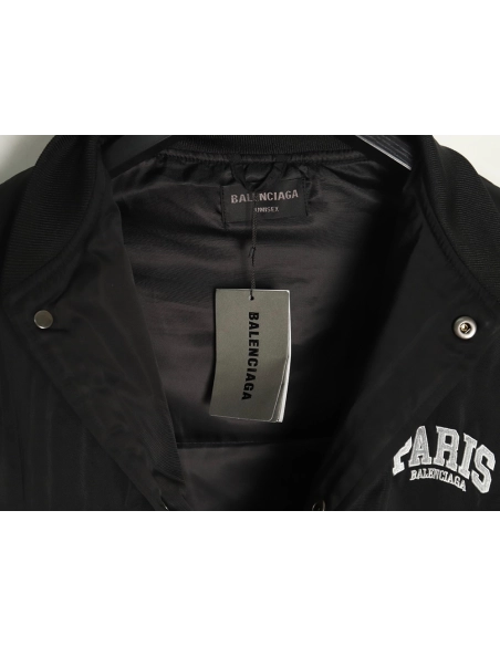 Balenciaga Jacket,Jacket,Clothing,Buy Cheap Discount Balenciaga Paris English letter embroidered baseball jacket