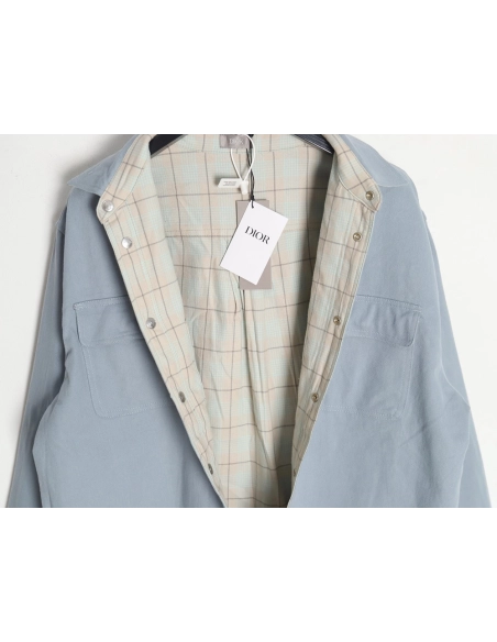 Dior Jacket,Jacket,Clothing,Buy Cheap Discount Dior blue check reversible jacket