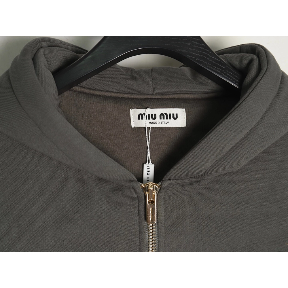 Miu Miu Jacket,Jacket,Clothing,Buy Cheap Discount Miu Miu Appliqu¨¦ Dyed Cotton Jacket