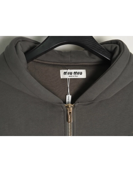 Miu Miu Jacket,Jacket,Clothing,Buy Cheap Discount Miu Miu Appliqu¨¦ Dyed Cotton Jacket