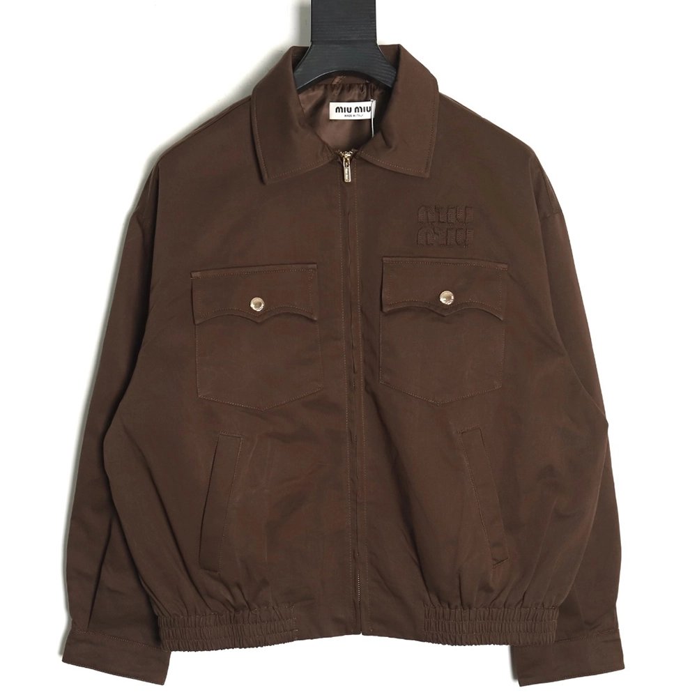 Miu Miu Jacket,Jacket,Clothing,Buy Cheap Discount Miu Miu Curved Pocket Maillard Coach Jacket