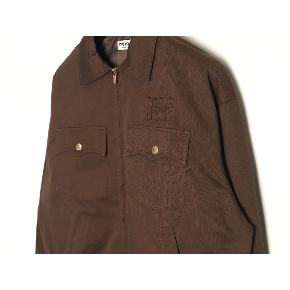 Miu Miu Jacket,Jacket,Clothing,Buy Cheap Discount Miu Miu Curved Pocket Maillard Coach Jacket
