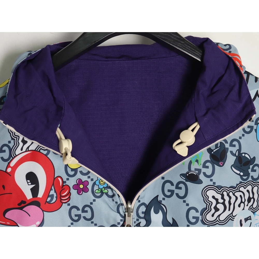 Gucci Love Cherry Fun Graffiti Reversible Jacket,Gucci Jacket,Jacket,APPAREL Clothing