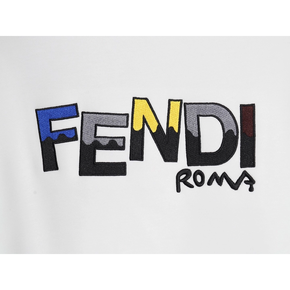 Fendi Funny Cartoon Letters Round Neck Sweatshirt,Fendi Sweatshirt,Sweatshirt,APPAREL Clothing