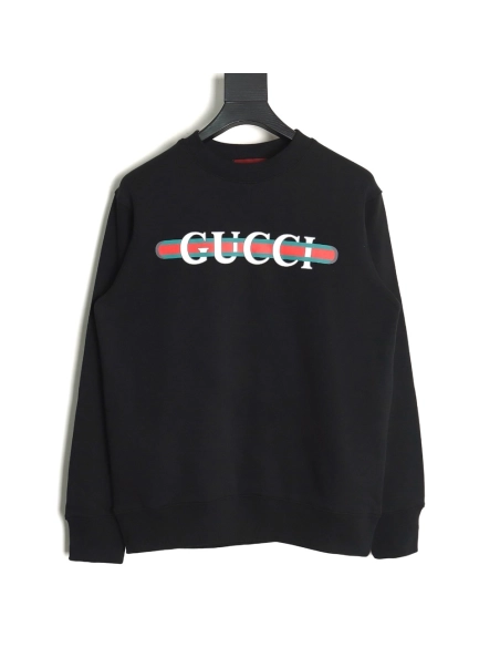 Gucci Classic Stripe Print Sweatshirt,Gucci Sweatshirt,Sweatshirt,APPAREL Clothing