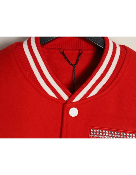 Louis Vuitton pearls hot diamond letters baseball jersey,Louis Vuitton Jacket,Jacket,APPAREL Clothing