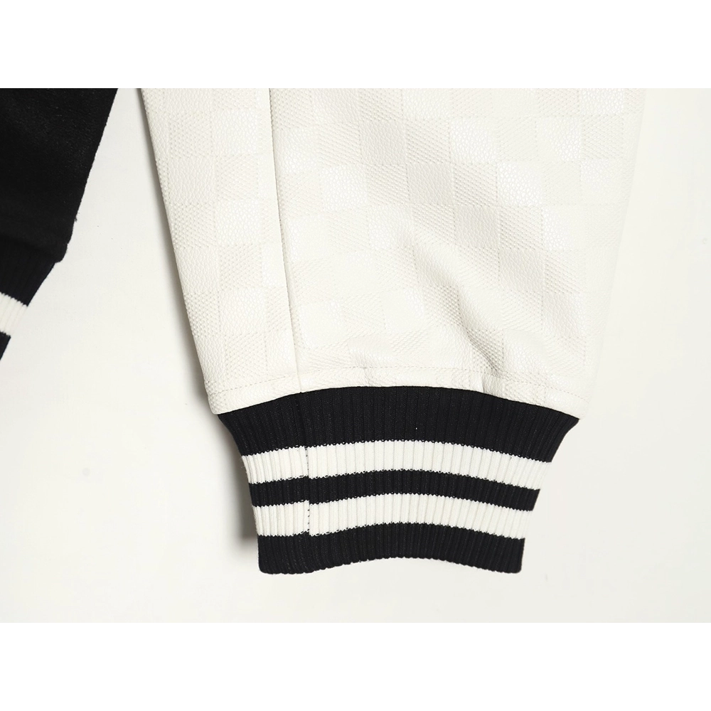 Louis Vuitton pearl embroidered lettering baseball jersey,Louis Vuitton Jacket,Jacket,APPAREL Clothing