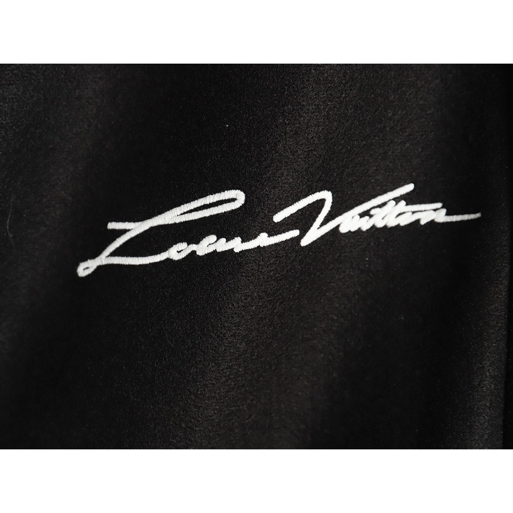 Louis Vuitton pearl embroidered lettering baseball jersey,Louis Vuitton Jacket,Jacket,APPAREL Clothing