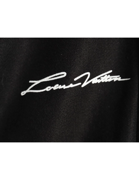 Louis Vuitton pearl embroidered lettering baseball jersey,Louis Vuitton Jacket,Jacket,APPAREL Clothing
