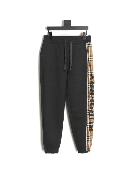 Burberry side logo check trousers,Burberry Trousers,CASUAL PANTS,APPAREL Clothing