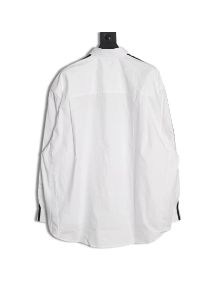 Balenciaga adidas ThreeBar Web Embroidered Long Sleeve Shirt,Balenciaga Shirt,Shirt,APPAREL Clothing