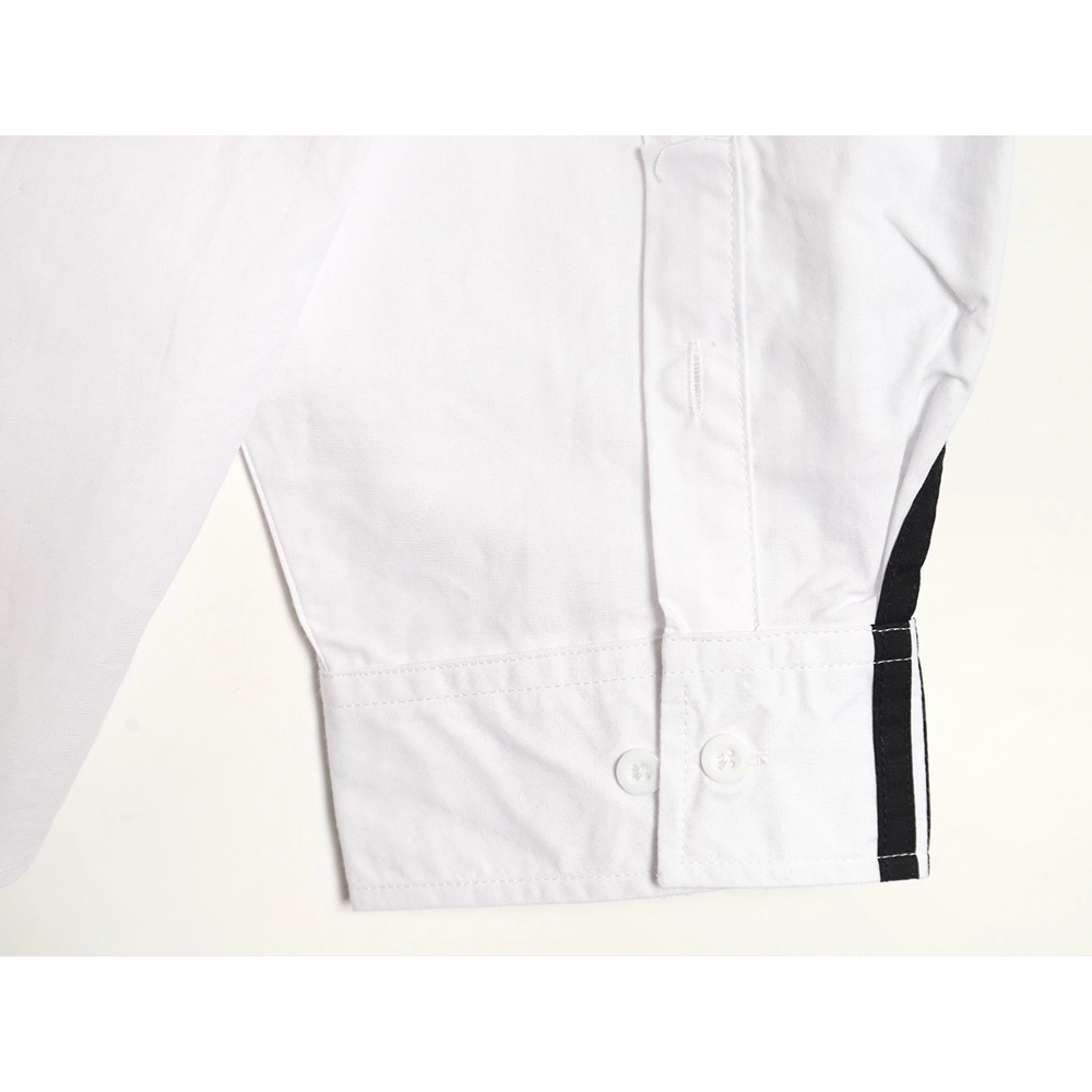 Balenciaga adidas ThreeBar Web Embroidered Long Sleeve Shirt,Balenciaga Shirt,Shirt,APPAREL Clothing