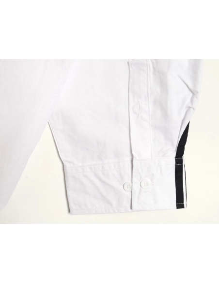 Balenciaga adidas ThreeBar Web Embroidered Long Sleeve Shirt,Balenciaga Shirt,Shirt,APPAREL Clothing