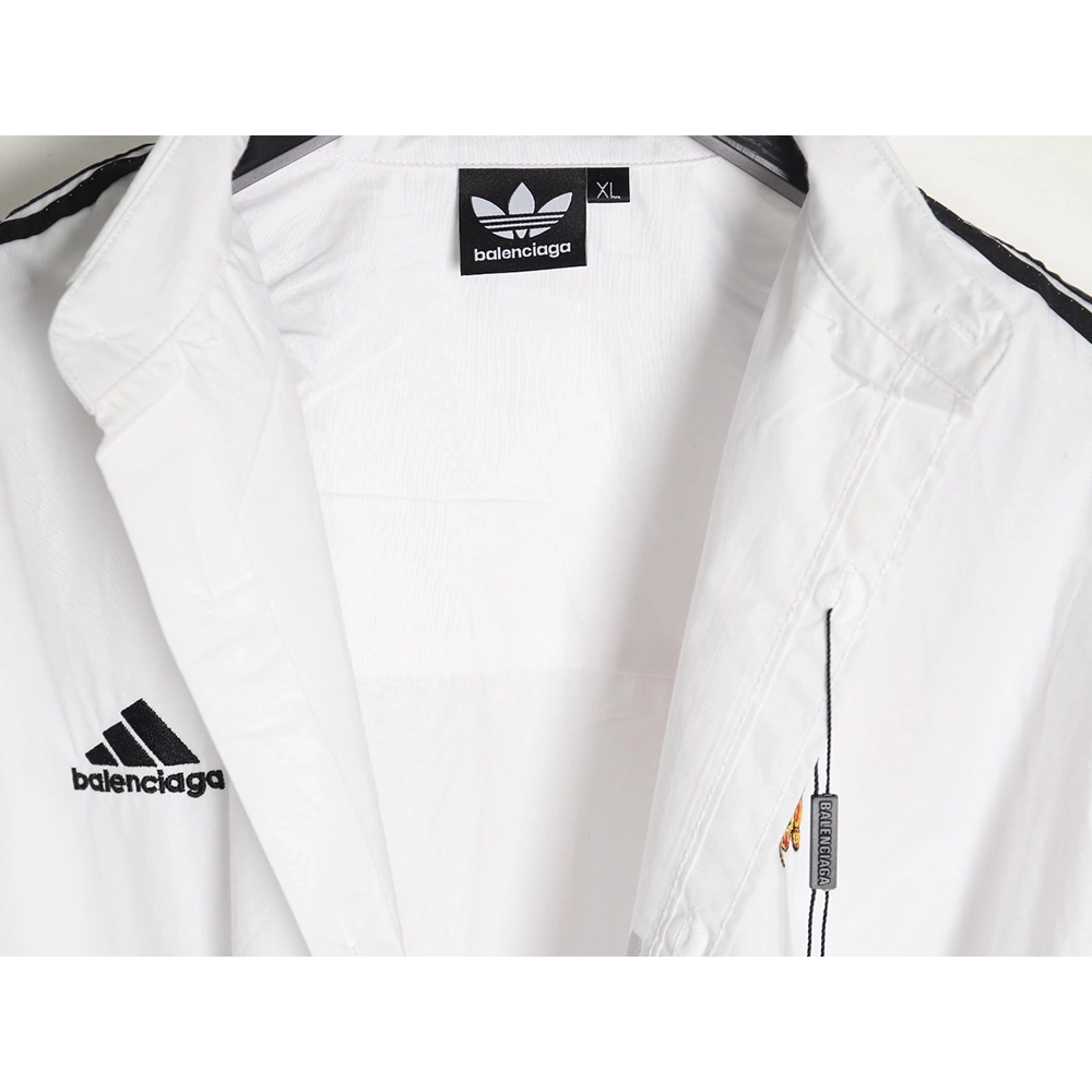 Balenciaga adidas ThreeBar Web Embroidered Long Sleeve Shirt,Balenciaga Shirt,Shirt,APPAREL Clothing