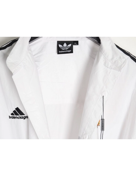 Balenciaga adidas ThreeBar Web Embroidered Long Sleeve Shirt,Balenciaga Shirt,Shirt,APPAREL Clothing