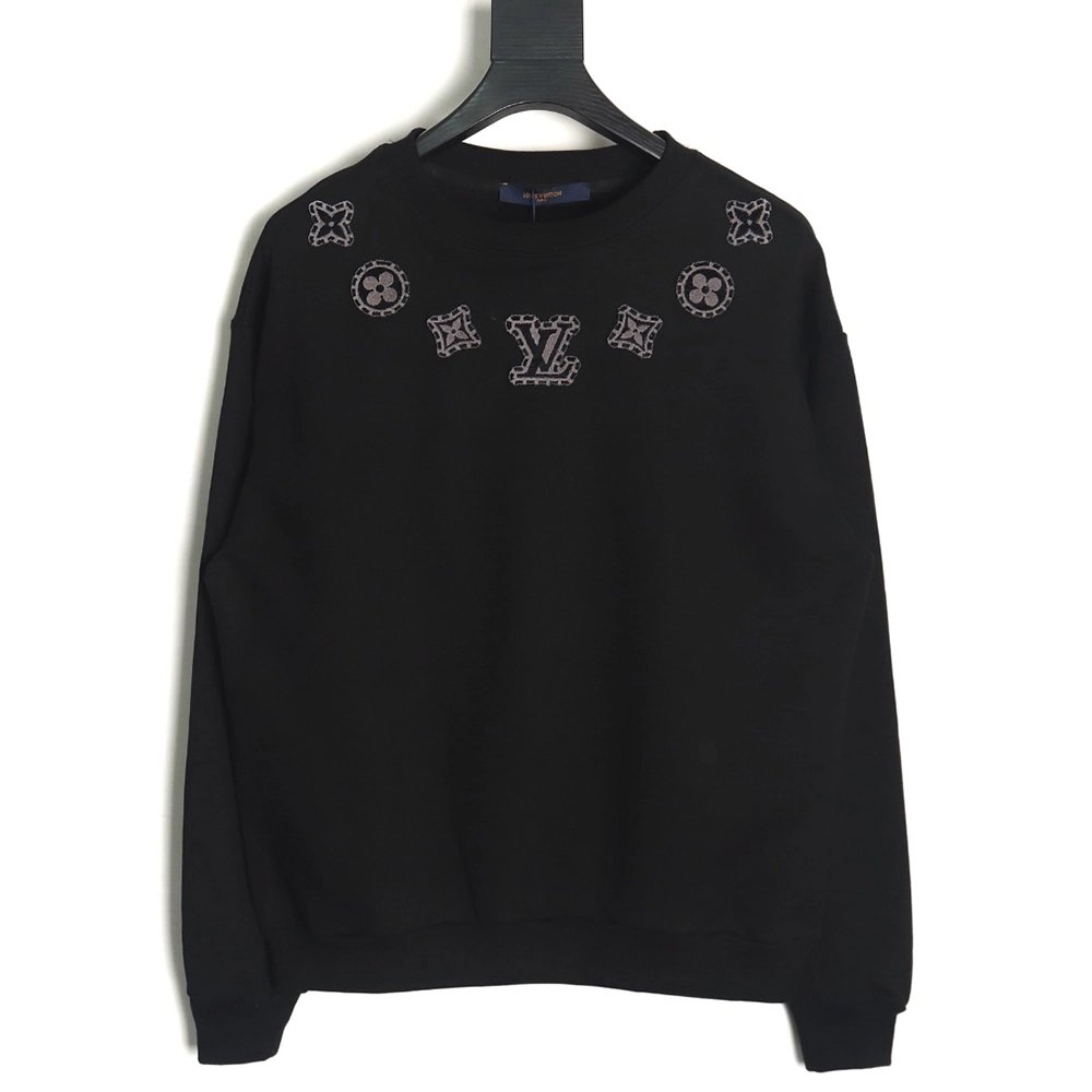 Louis Vuitton collar lettering crew neck sweatshirt,Louis Vuitton Sweatshirt,Sweatshirt,APPAREL Clothing