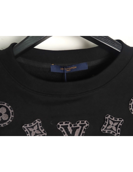 Louis Vuitton collar lettering crew neck sweatshirt,Louis Vuitton Sweatshirt,Sweatshirt,APPAREL Clothing