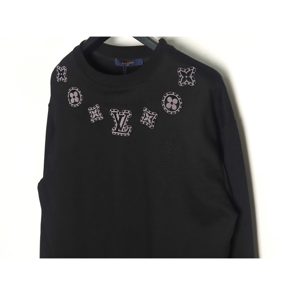 Louis Vuitton collar lettering crew neck sweatshirt,Louis Vuitton Sweatshirt,Sweatshirt,APPAREL Clothing