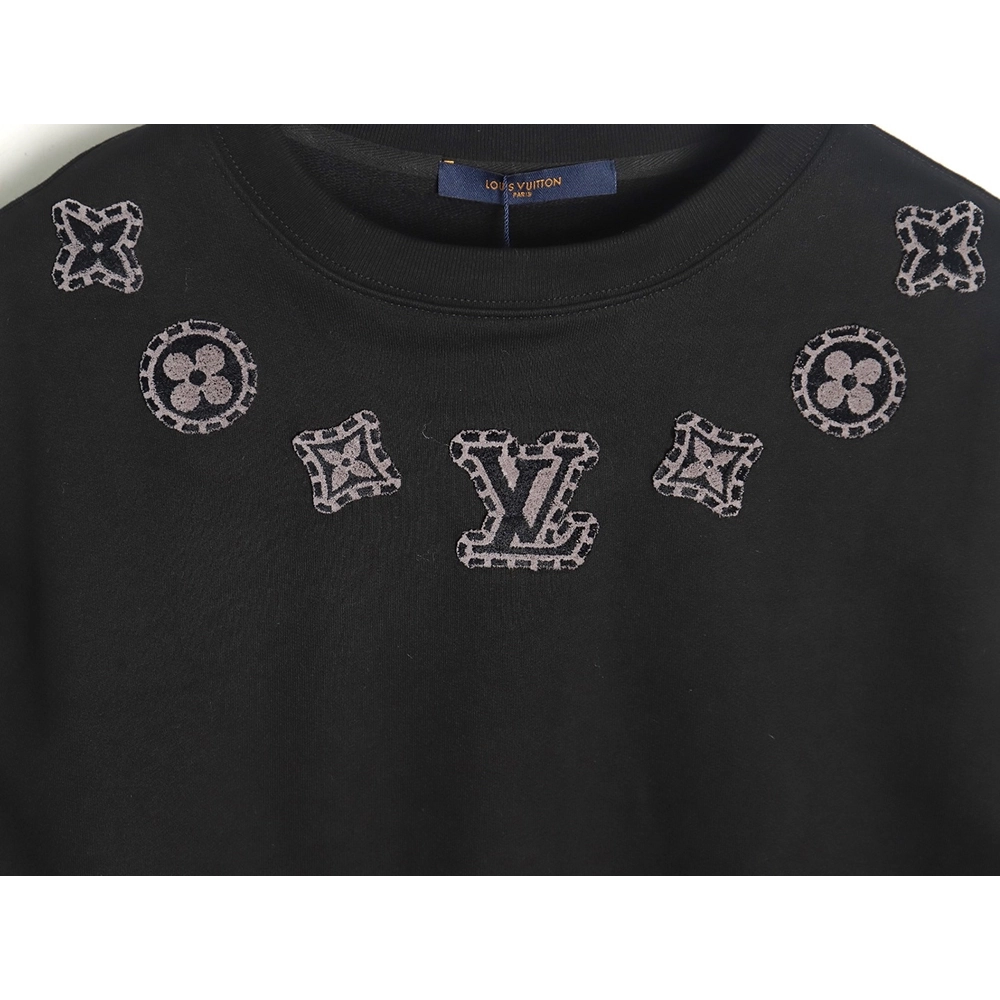 Louis Vuitton collar lettering crew neck sweatshirt,Louis Vuitton Sweatshirt,Sweatshirt,APPAREL Clothing