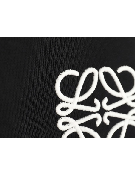 Loewe Badge Embroidered Crew Neck Sweatshirt,Loewe Sweatshirt,Sweatshirt,APPAREL Clothing