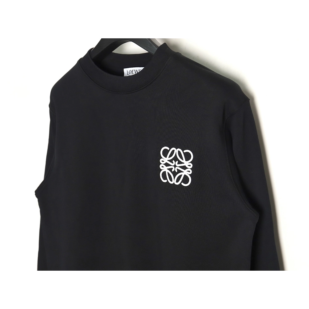 Loewe Badge Embroidered Crew Neck Sweatshirt,Loewe Sweatshirt,Sweatshirt,APPAREL Clothing
