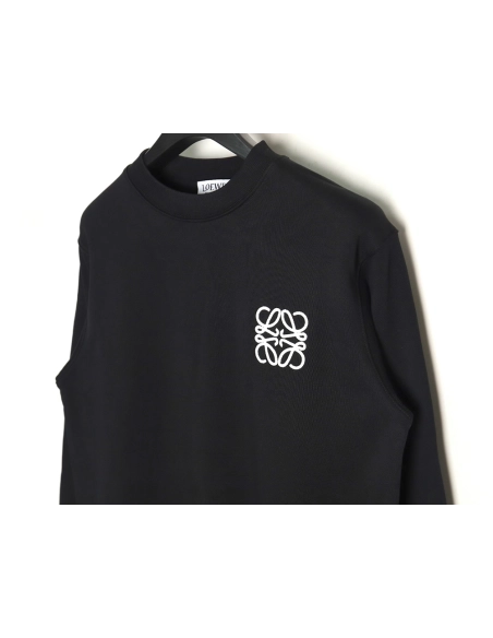Loewe Badge Embroidered Crew Neck Sweatshirt,Loewe Sweatshirt,Sweatshirt,APPAREL Clothing