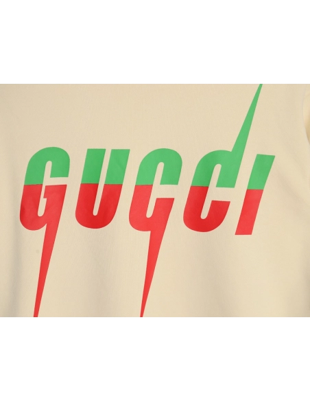 Gucci Lightning Print Crewneck Sweatshirt,Gucci Sweatshirt,Sweatshirt,APPAREL Clothing