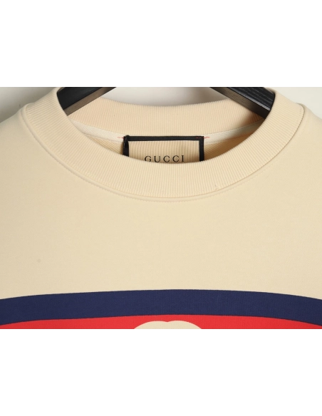 Gucci colorful stripe print crew neck sweatshirt,Gucci Sweatshirt,Sweatshirt,APPAREL Clothing