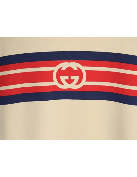 Gucci colorful stripe print crew neck sweatshirt,Gucci Sweatshirt,Sweatshirt,APPAREL Clothing