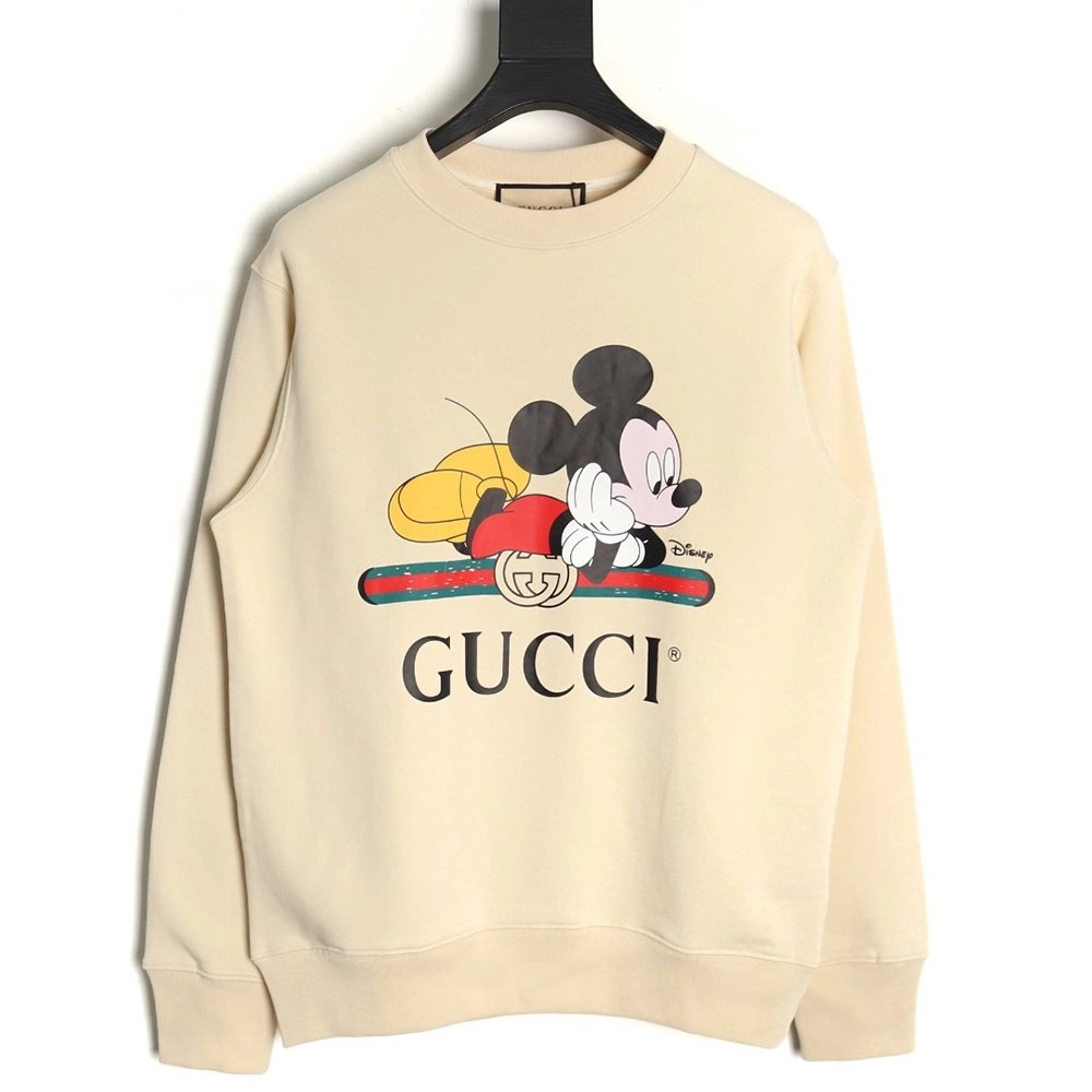 Gucci cobranded printed crew neck sweatshirt,Gucci Sweatshirt,Sweatshirt,APPAREL Clothing
