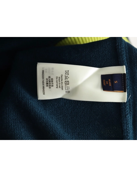 Louis Vuitton blue and green colorblock sweater,Louis Vuitton Sweatshirt,Sweatshirt,APPAREL Clothing