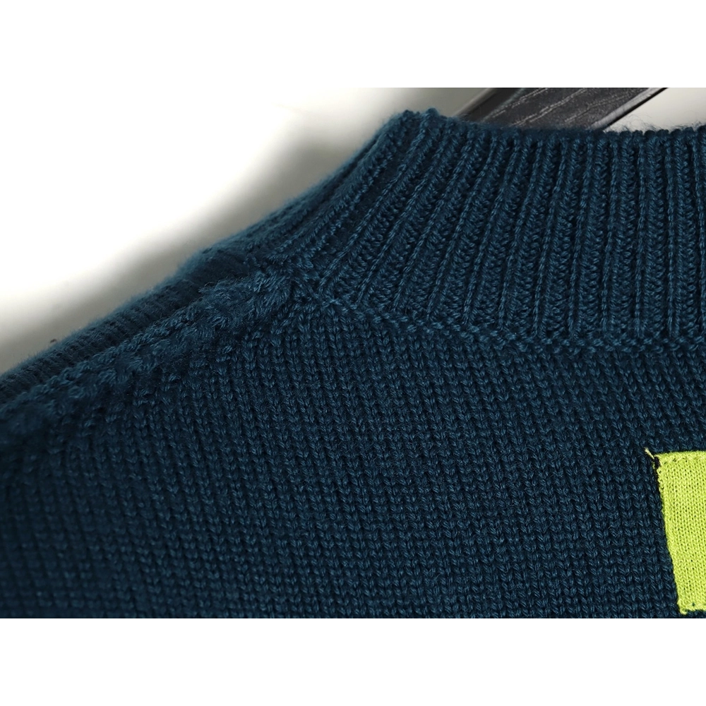 Louis Vuitton blue and green colorblock sweater,Louis Vuitton Sweatshirt,Sweatshirt,APPAREL Clothing