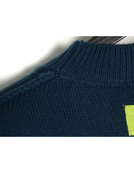 Louis Vuitton blue and green colorblock sweater,Louis Vuitton Sweatshirt,Sweatshirt,APPAREL Clothing