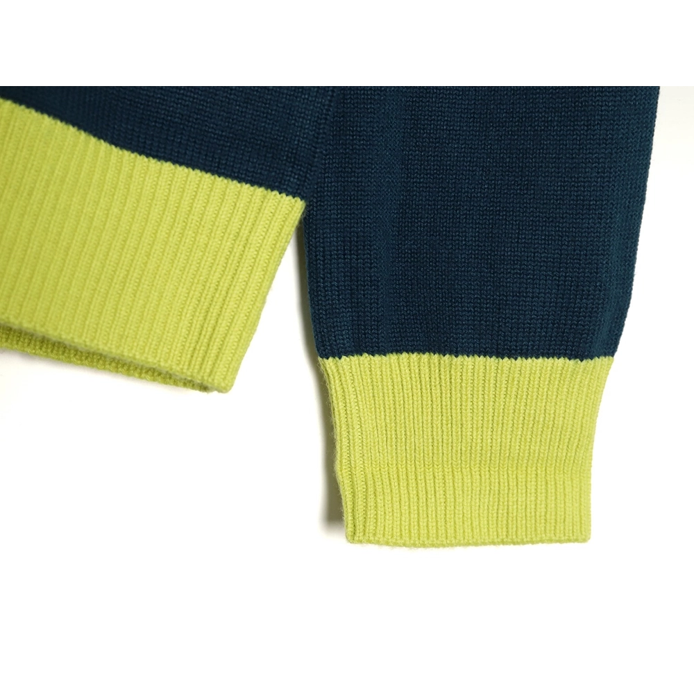 Louis Vuitton blue and green colorblock sweater,Louis Vuitton Sweatshirt,Sweatshirt,APPAREL Clothing