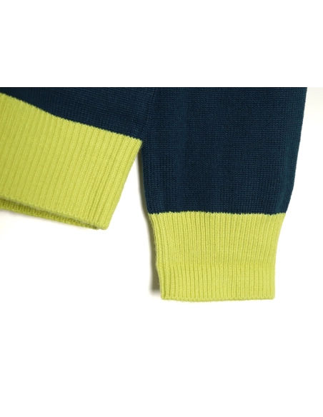 Louis Vuitton blue and green colorblock sweater,Louis Vuitton Sweatshirt,Sweatshirt,APPAREL Clothing