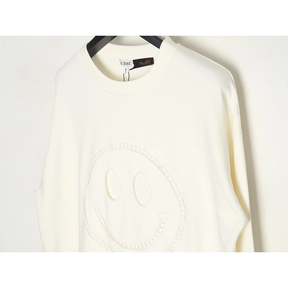 Loewe hollow smiley face crew neck sweatshirt,Loewe Sweatshirt,Sweatshirt,APPAREL Clothing