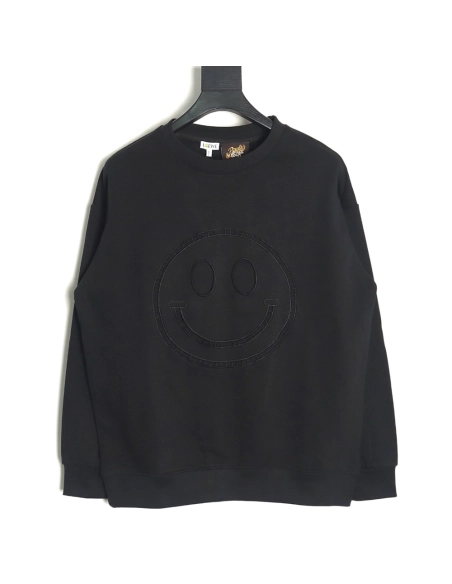 Loewe hollow smiley face crew neck sweatshirt,Loewe Sweatshirt,Sweatshirt,APPAREL Clothing