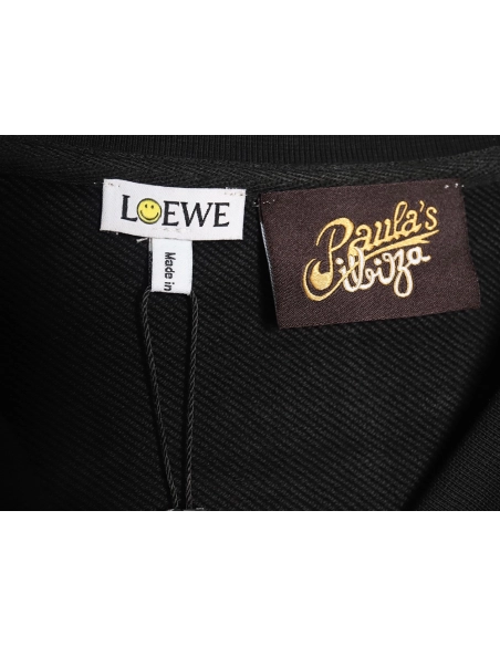 Loewe hollow smiley face crew neck sweatshirt,Loewe Sweatshirt,Sweatshirt,APPAREL Clothing