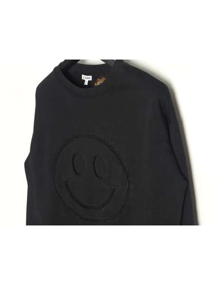 Loewe hollow smiley face crew neck sweatshirt,Loewe Sweatshirt,Sweatshirt,APPAREL Clothing
