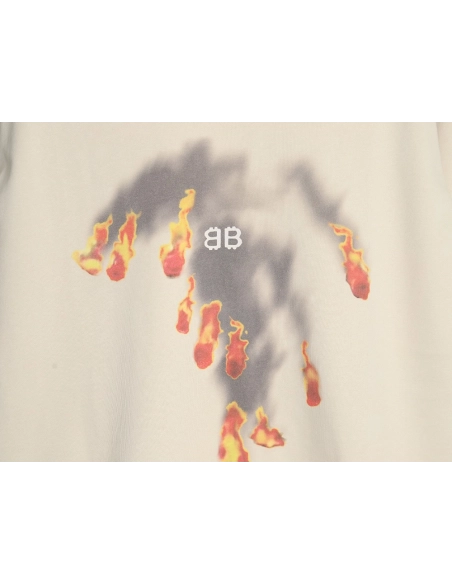 Balenciaga flame pattern crew neck sweatshirt,Balenciaga Sweatshirt,Sweatshirt,APPAREL Clothing