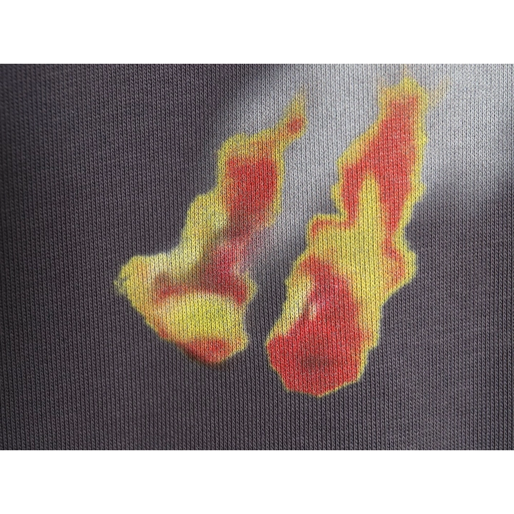 Balenciaga flame pattern crew neck sweatshirt,Balenciaga Sweatshirt,Sweatshirt,APPAREL Clothing
