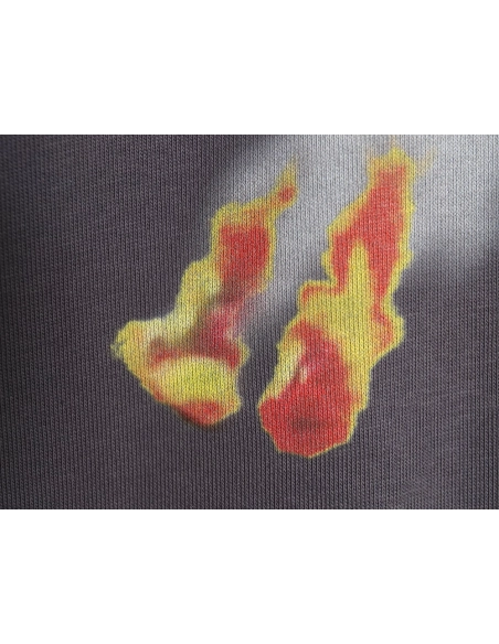 Balenciaga flame pattern crew neck sweatshirt,Balenciaga Sweatshirt,Sweatshirt,APPAREL Clothing