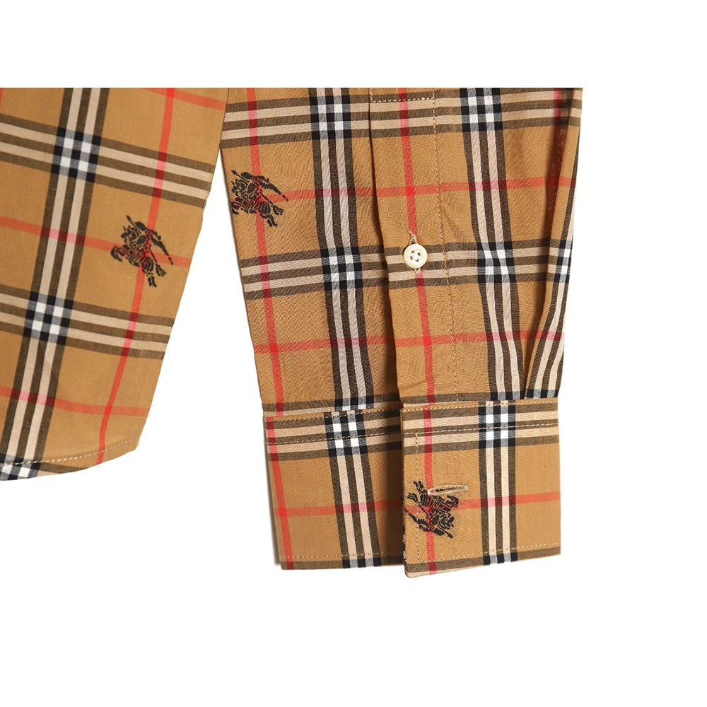 Burberry all over warhorse print checked shirt,Burberry Shirt,Shirt,APPAREL Clothing