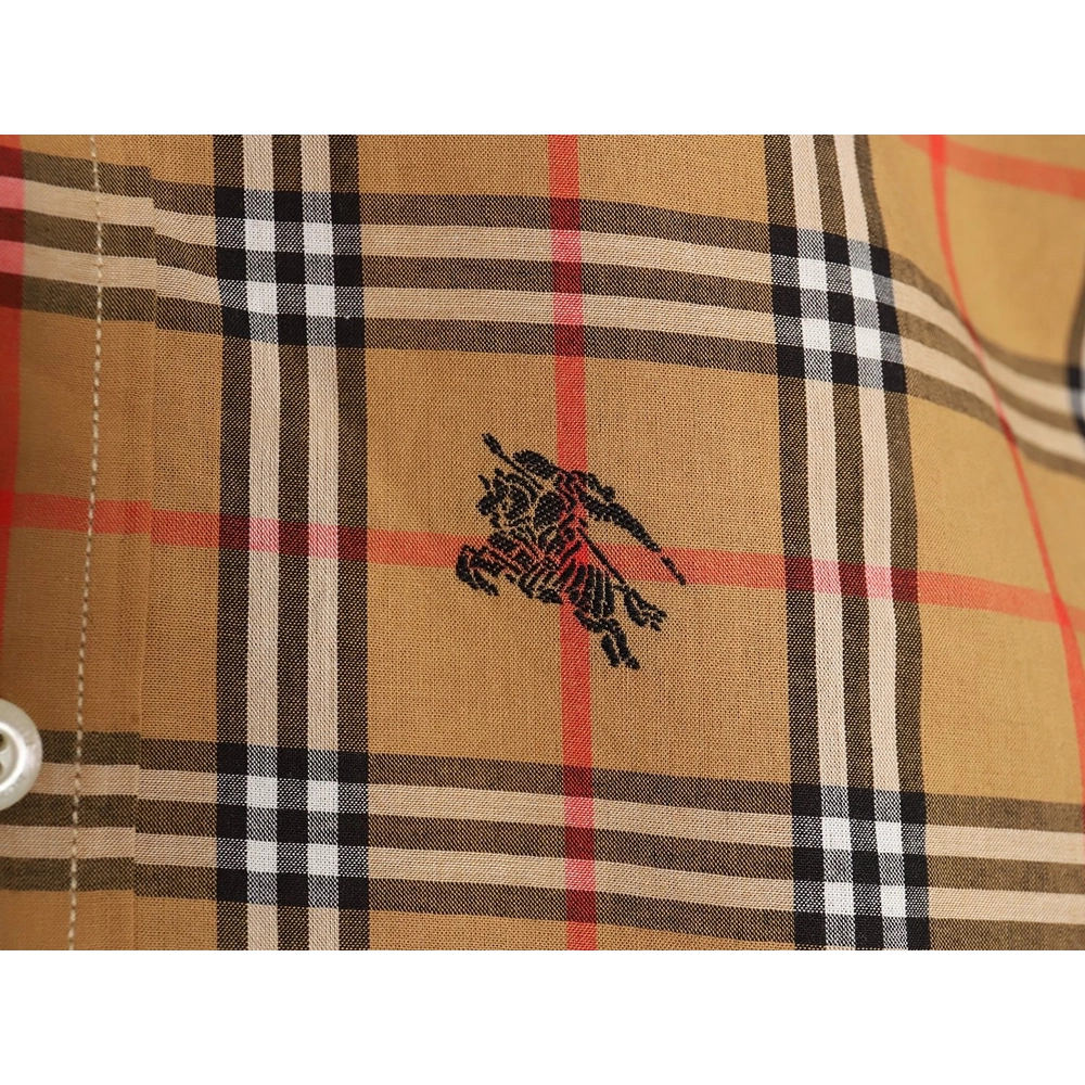 Burberry all over warhorse print checked shirt,Burberry Shirt,Shirt,APPAREL Clothing