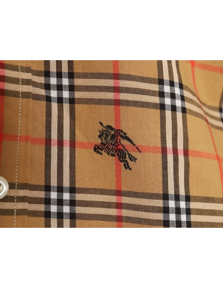 Burberry all over warhorse print checked shirt,Burberry Shirt,Shirt,APPAREL Clothing