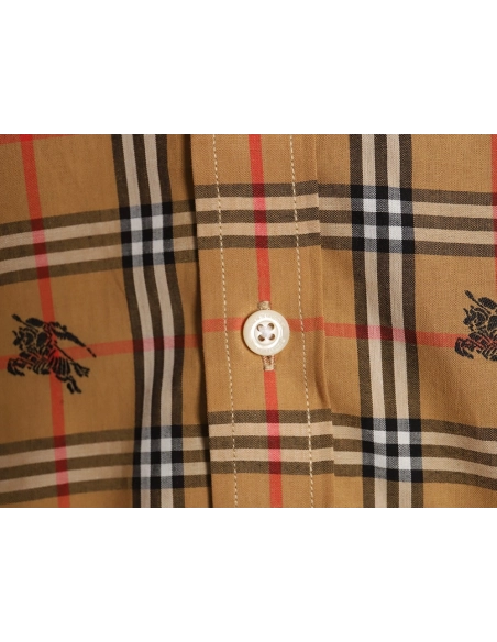 Burberry all over warhorse print checked shirt,Burberry Shirt,Shirt,APPAREL Clothing