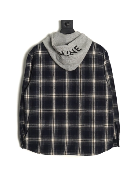Celine checked cashmere hooded coat,Celine Jacket,Jacket,APPAREL Clothing
